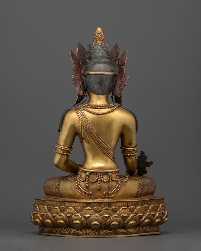 The Healer with Regal Grace | Crown Medicine Buddha Statue