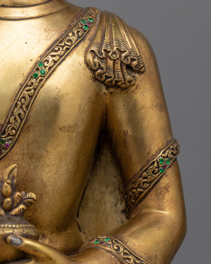 Medicine Buddha on the Throne | The Supreme Healer in Majestic Form