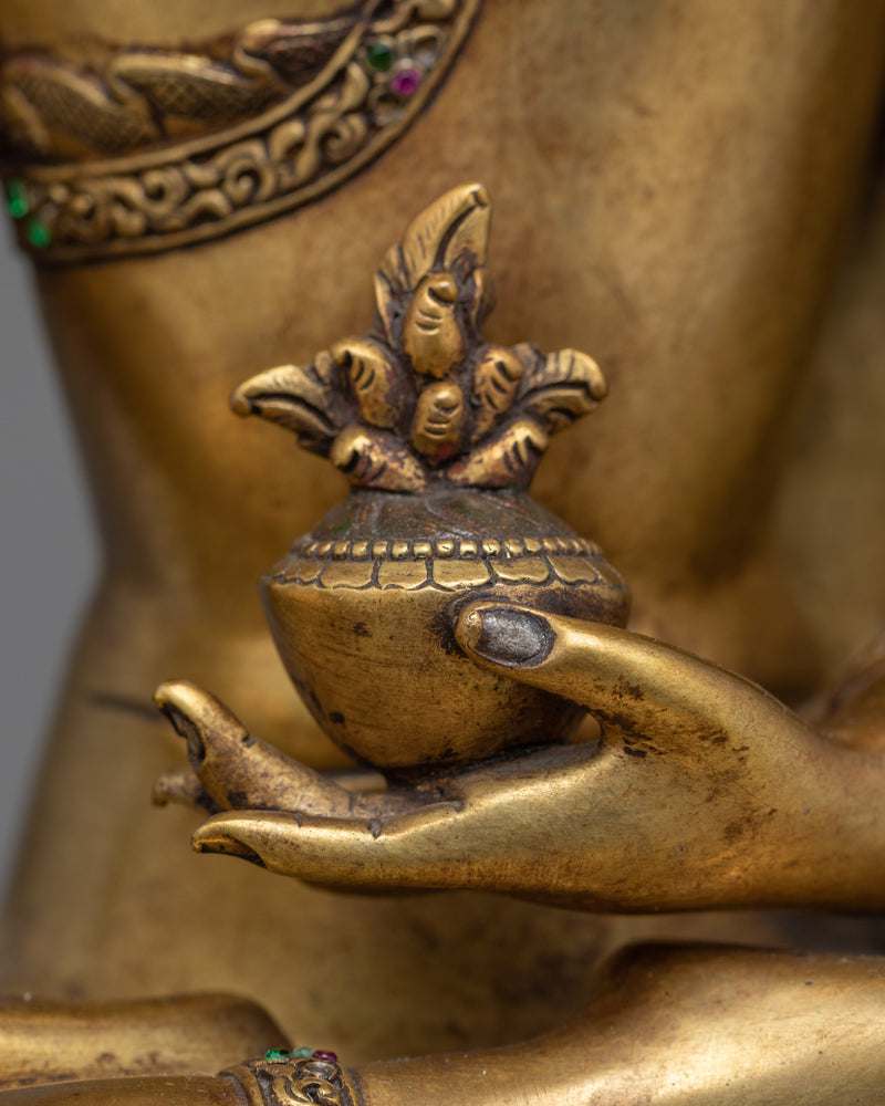 Medicine Buddha on the Throne | The Supreme Healer in Majestic Form