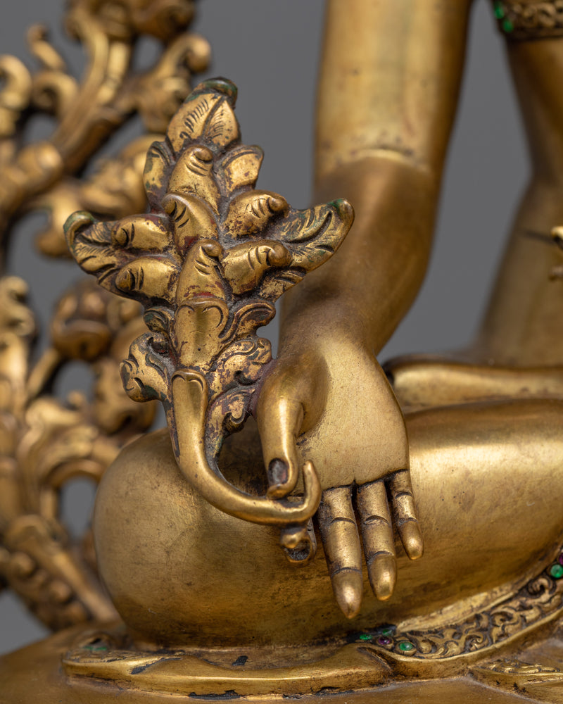 Medicine Buddha on the Throne | The Supreme Healer in Majestic Form