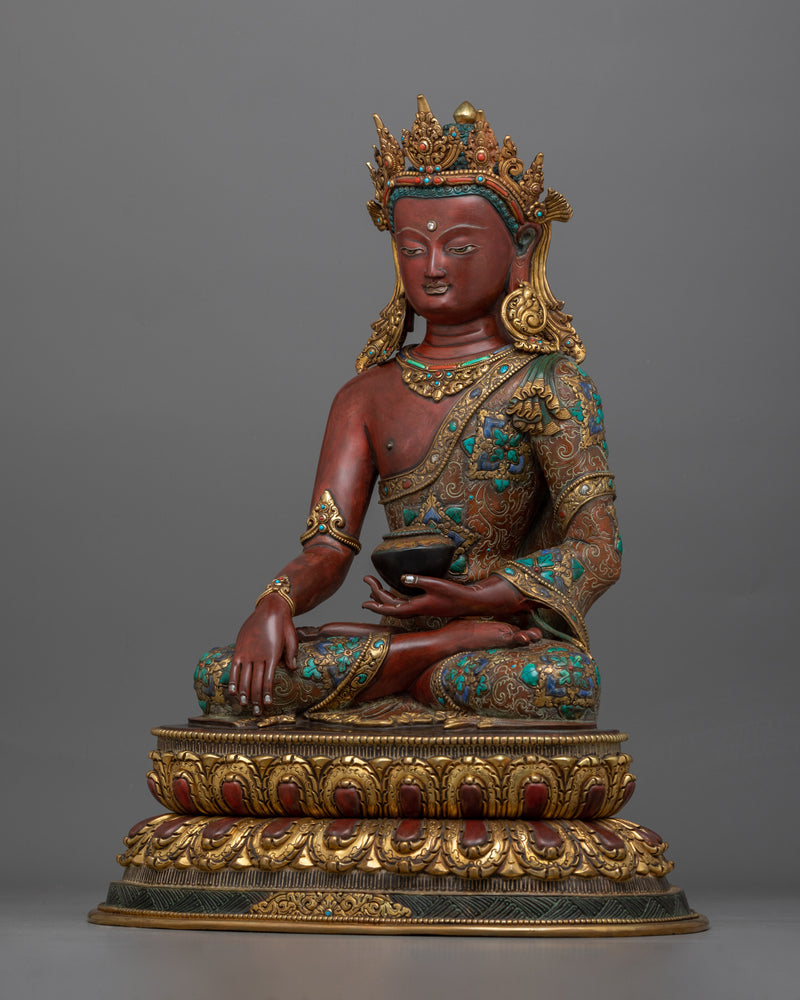 Shakyamuni Buddha Statue with Crown | Regal Symbol of Enlightenment