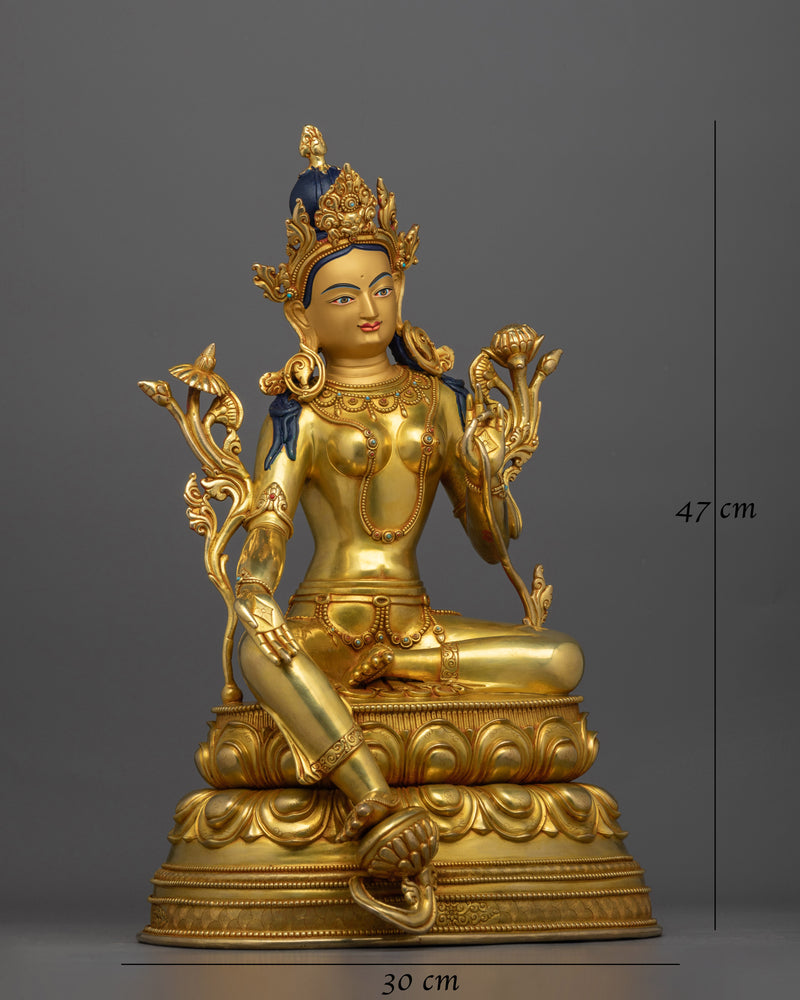 Mother green tara beautiful sculpture