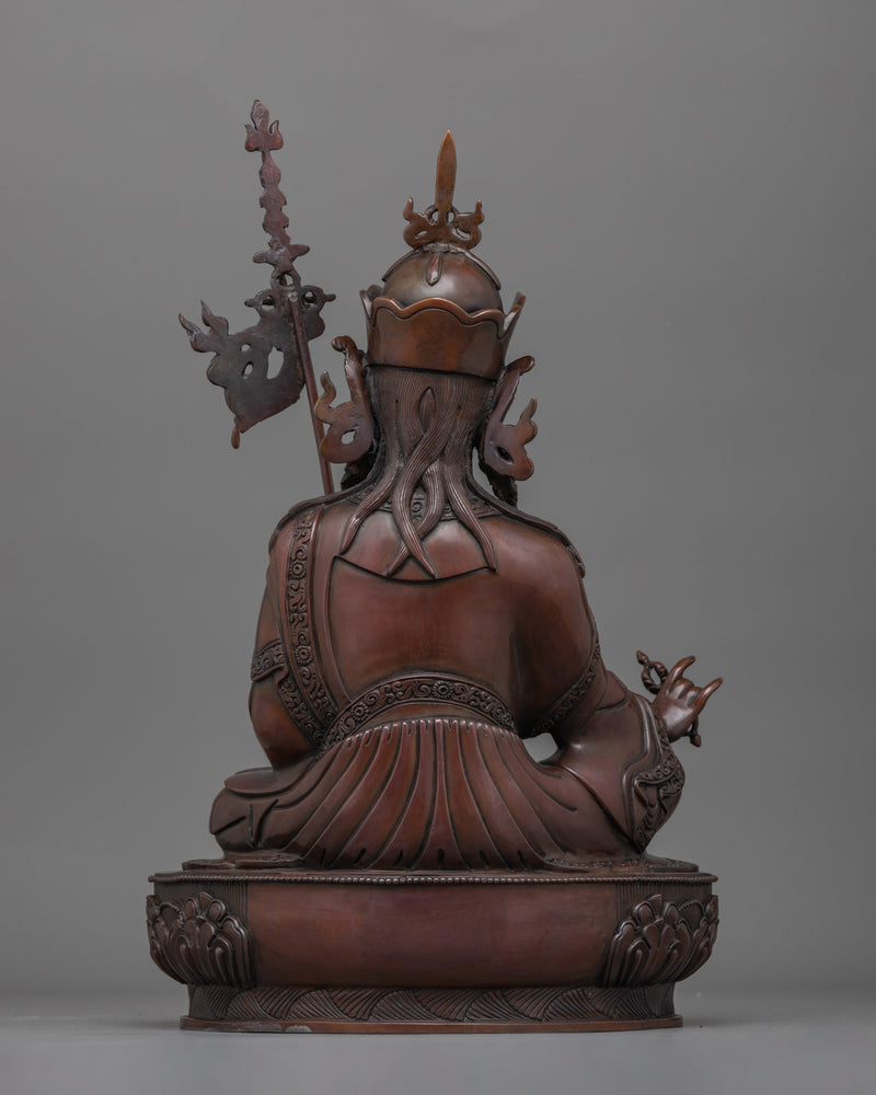 Pema Guru Rinpoche | The Enlightened Guide in Oxidized Copper