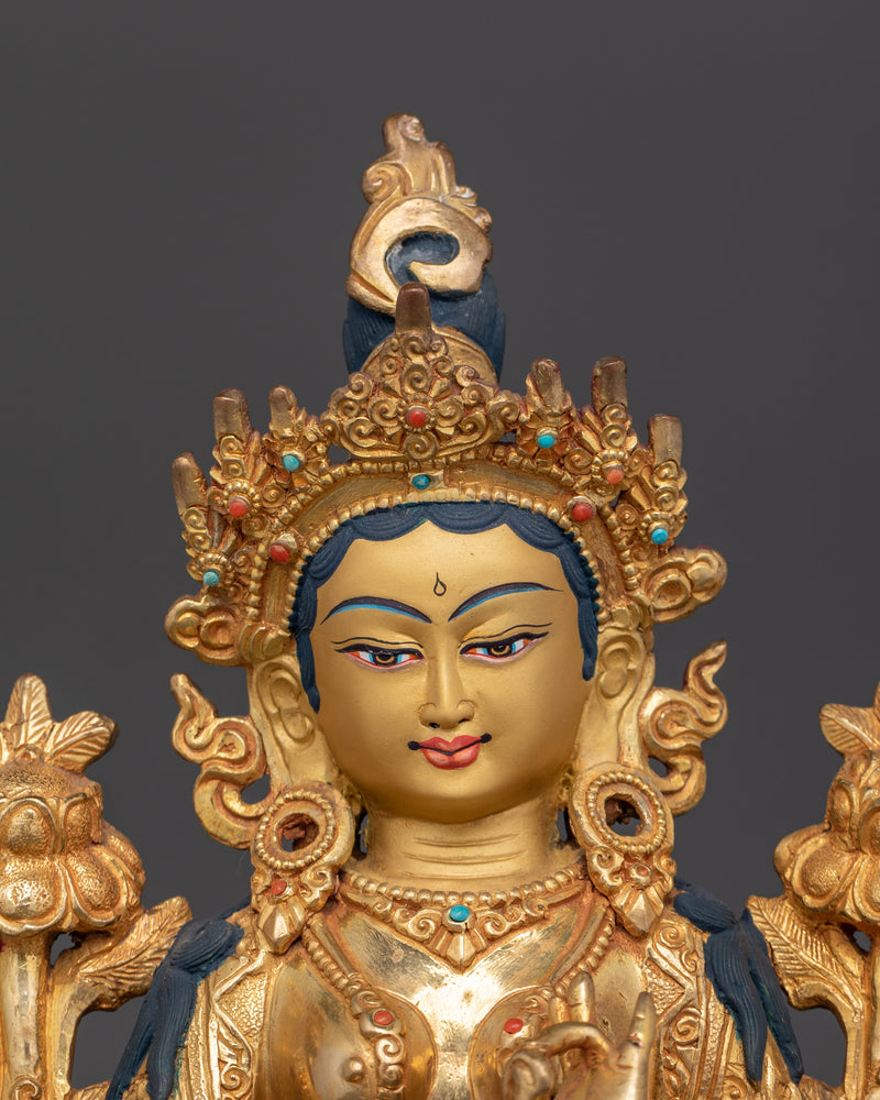 Green Tara Sacred Sculpture | Embrace the Compassion of the Mother Goddess