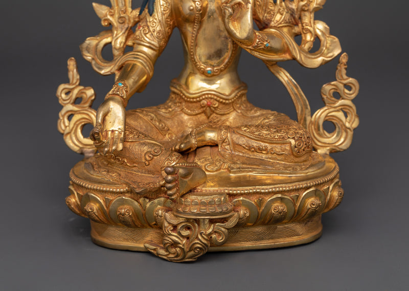 Green Tara Sacred Sculpture | Embrace the Compassion of the Mother Goddess