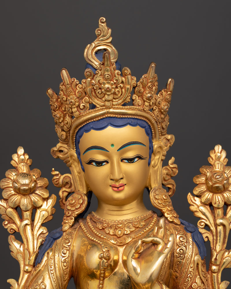 Green Tara Buddhist Sculpture for Shrine | Symbol of Compassion and Protection