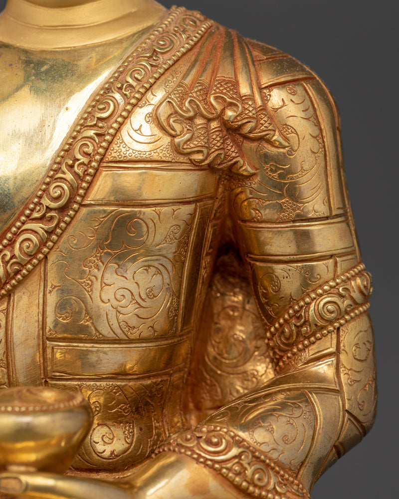 Sacred Three Buddha Set | Handcrafted 24K Gold Gilded Copper Sculptures