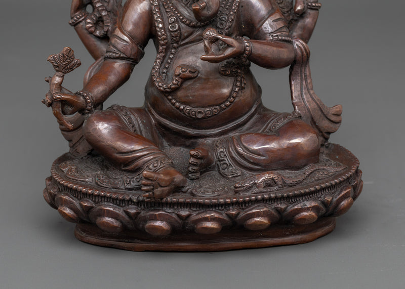 Sacred Ganesh Statue | Handcrafted Oxidized Copper Sculpture