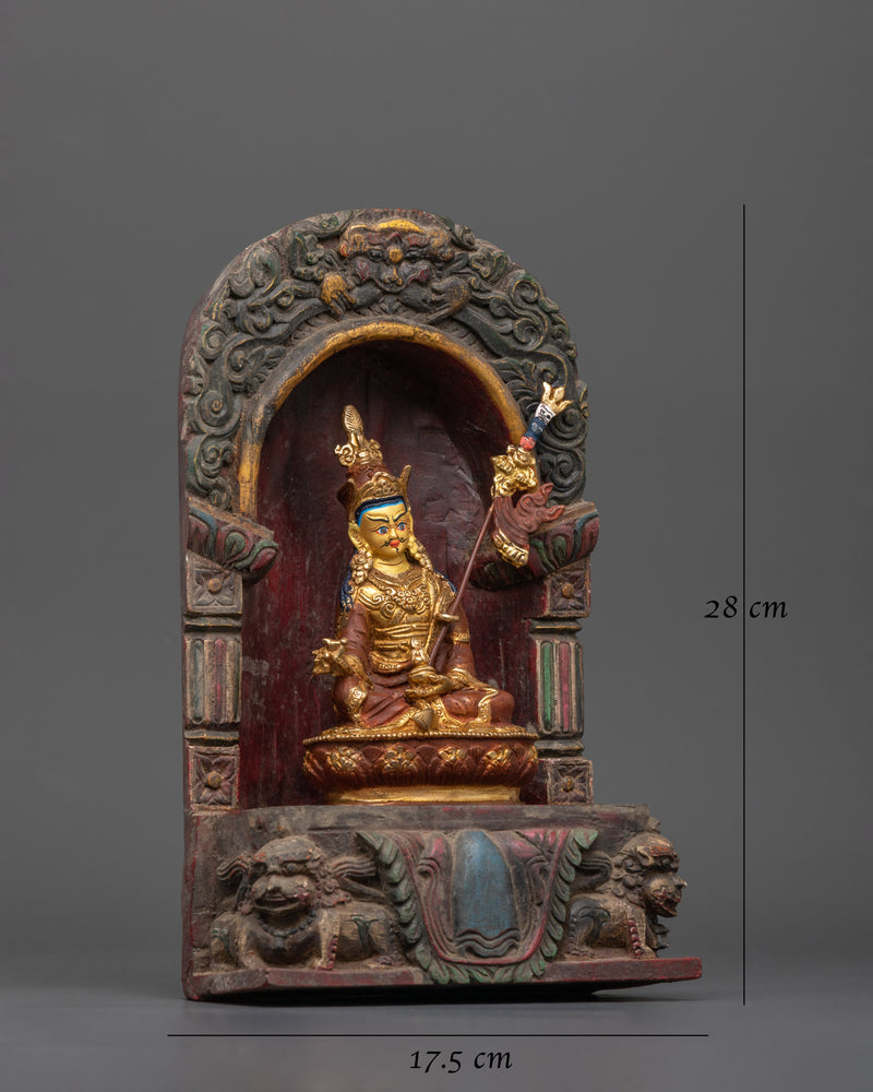 Sacred Guru Rinpoche with Throne