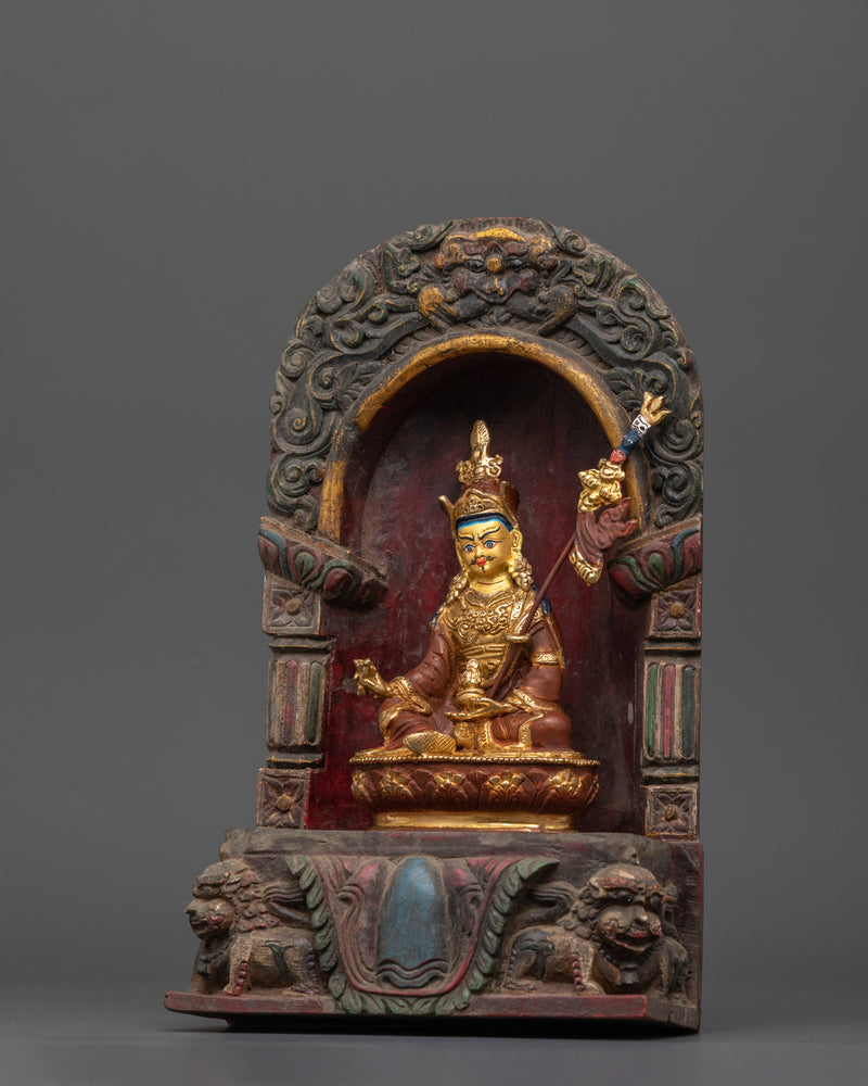 Sacred Guru Rinpoche with Throne