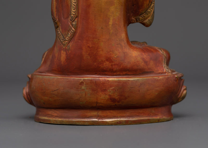 Tsongkhapa Set Statue | 24K Gold Gilded Copper Buddhist Sculpture