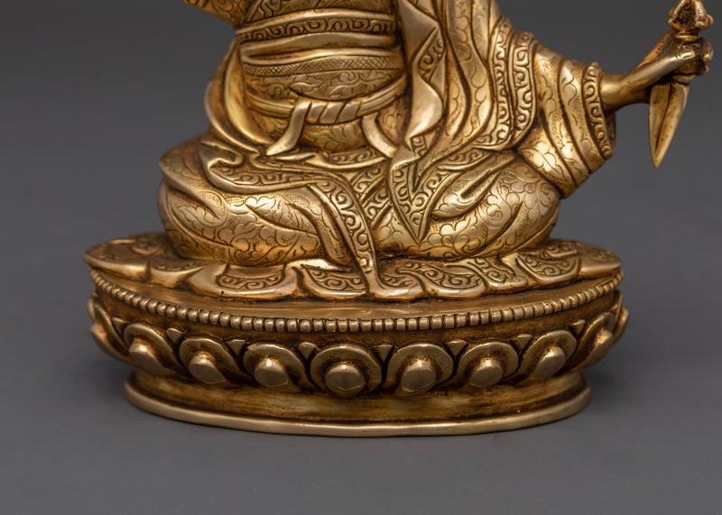 2 Karamapa Sacred Karma Pakshi Statue | 24K Gold Gilded Copper Buddhist Sculpture