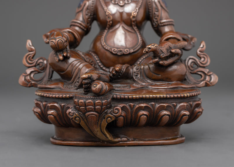 Spiritual Dzambhala Statue | Sacred Oxidized Copper Craftsmanship