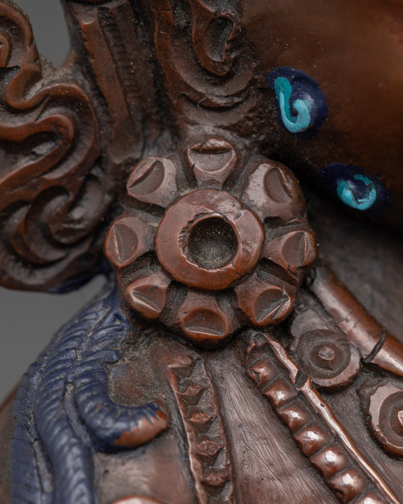 Spiritual Dzambhala Statue | Sacred Oxidized Copper Craftsmanship