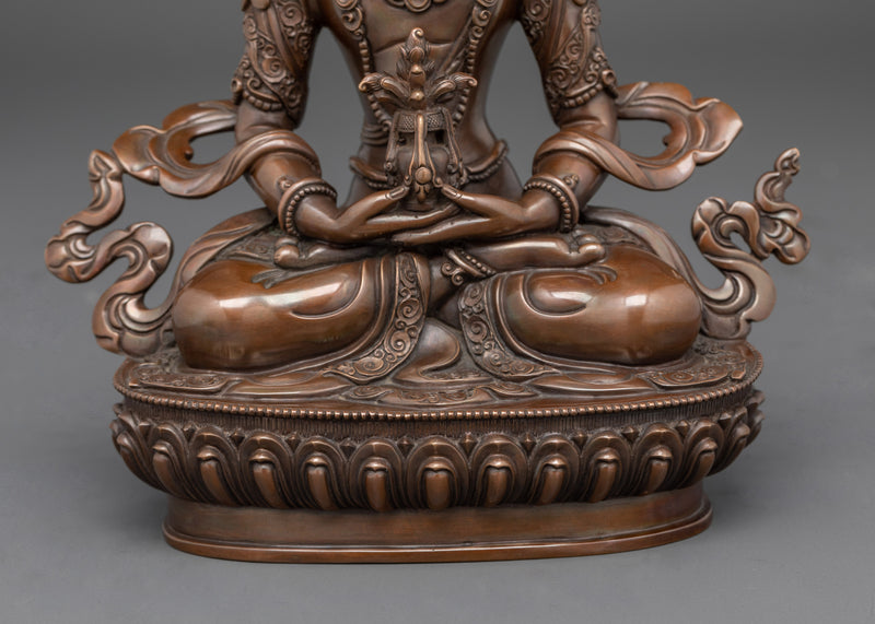 Spiritual Amitayus Statue | Oxidized Copper Craftsmanship