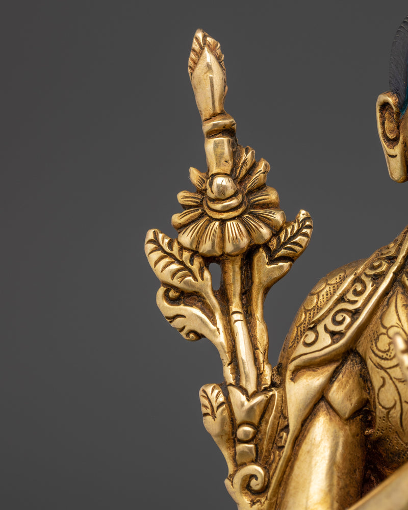 Tsongkhapa Lama Statue | 24K Gold Gilded Copper Masterpiece