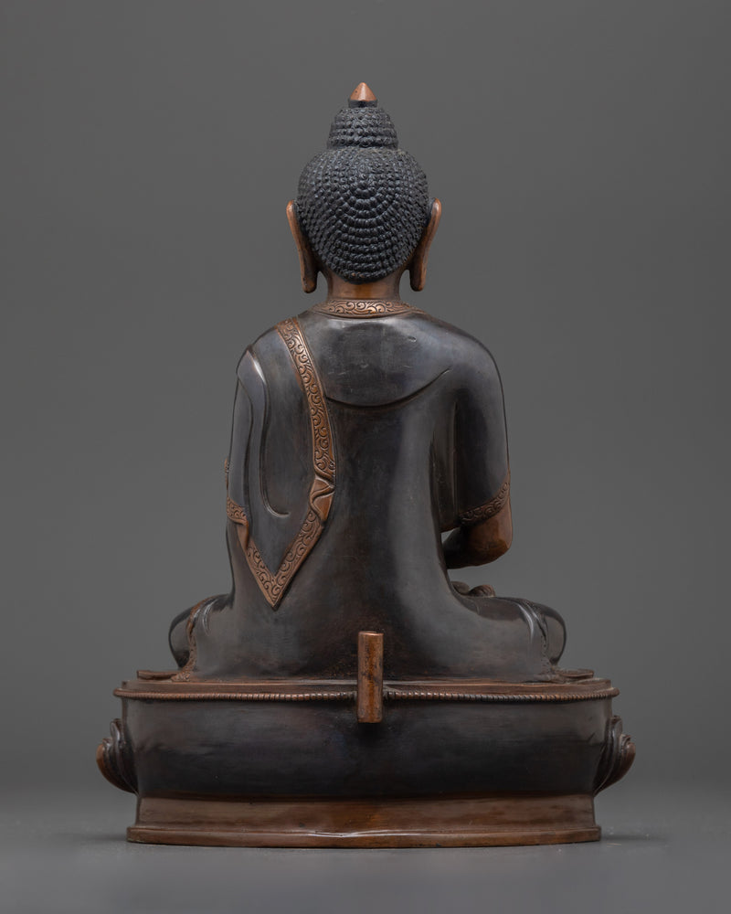 Spiritual Amitabha Buddha Statue – Oxidized Copper Artistry