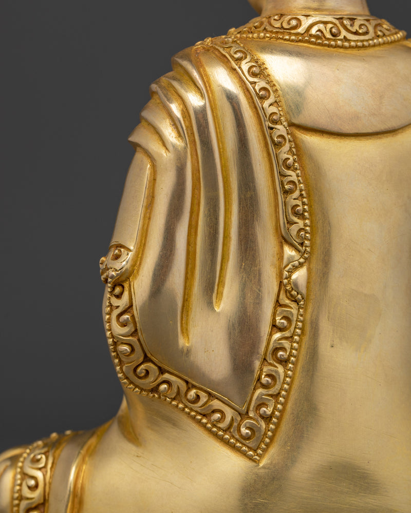 Dalai Lama Statue | 24k Gold Gilded Figure of H.H 14th Dalai Lama