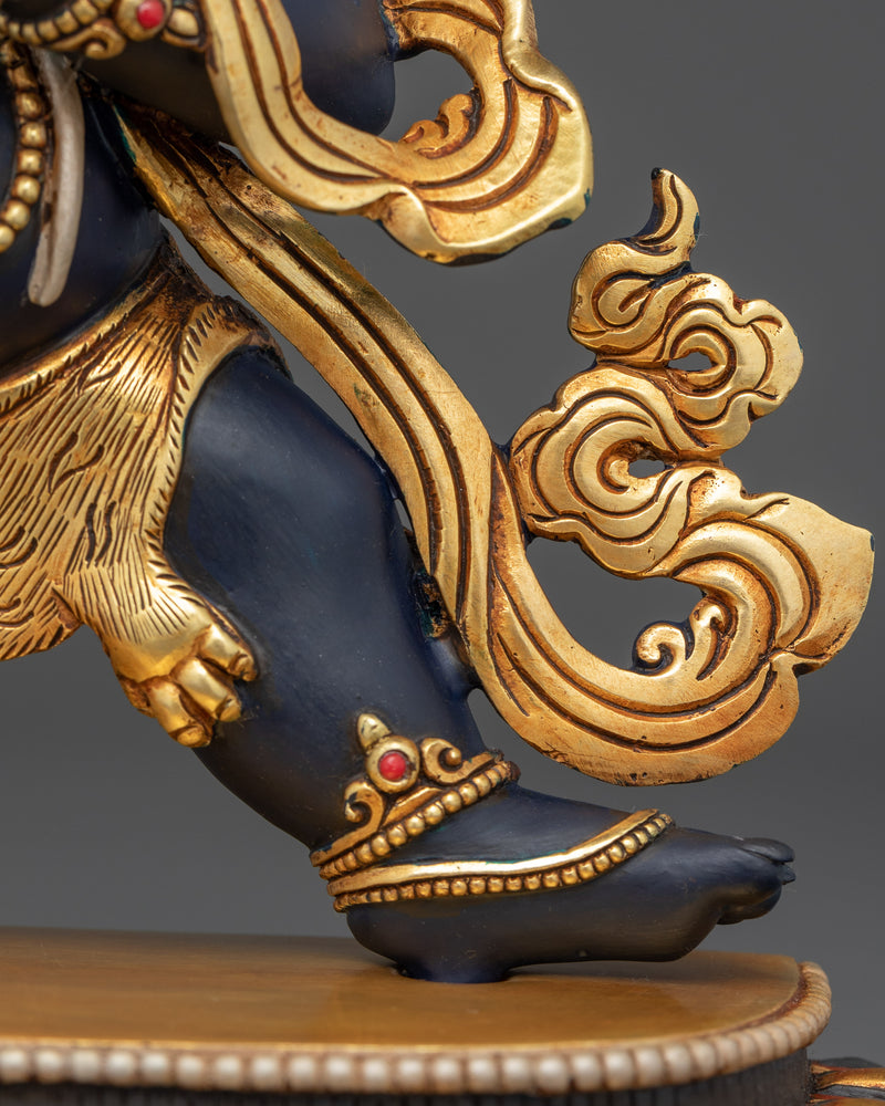 Protector of Wisdom and Power Chana Dorje Vajrapani Statue | 24K Gold Gilded