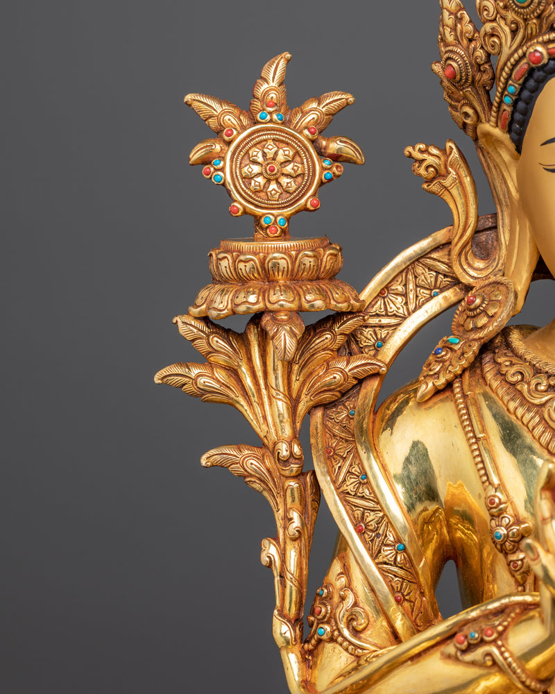 Nepalese Scupted Maitreya Bodhisattva Statue | Future Buddha of Compassion