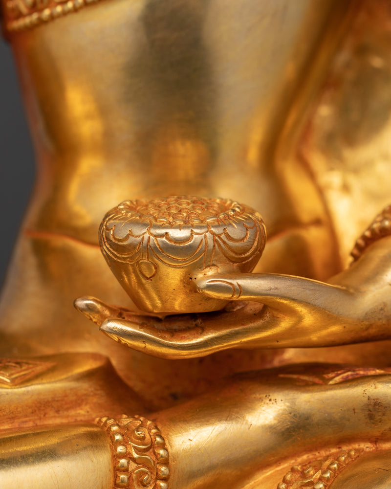 Enlightened Shakyamuni Buddha Founder of Buddhism | Radiant Gold-Gilded Statue