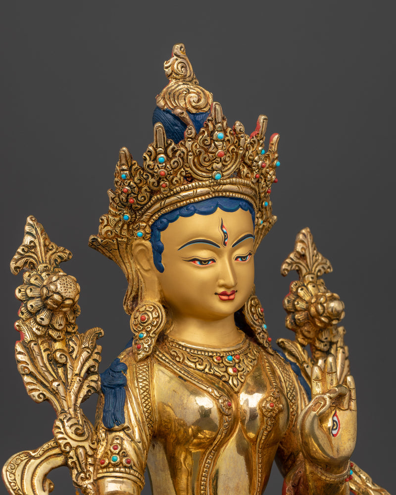 Handmade White Tara sculpture | Buddha of Compassion