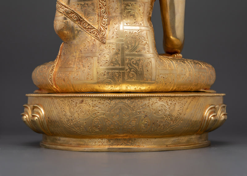 Gold gilded Shakyamuni Buddha statue| Enlightenment and Peace