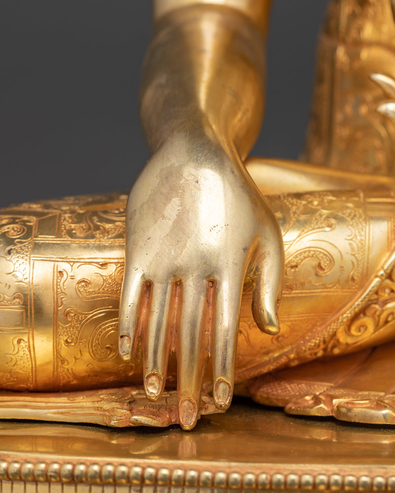 Gold gilded Shakyamuni Buddha statue| Enlightenment and Peace