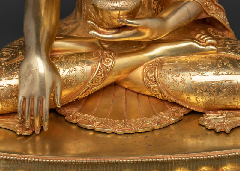 Gold gilded Shakyamuni Buddha statue| Enlightenment and Peace