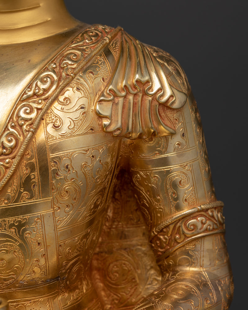 Gold gilded Shakyamuni Buddha statue| Enlightenment and Peace