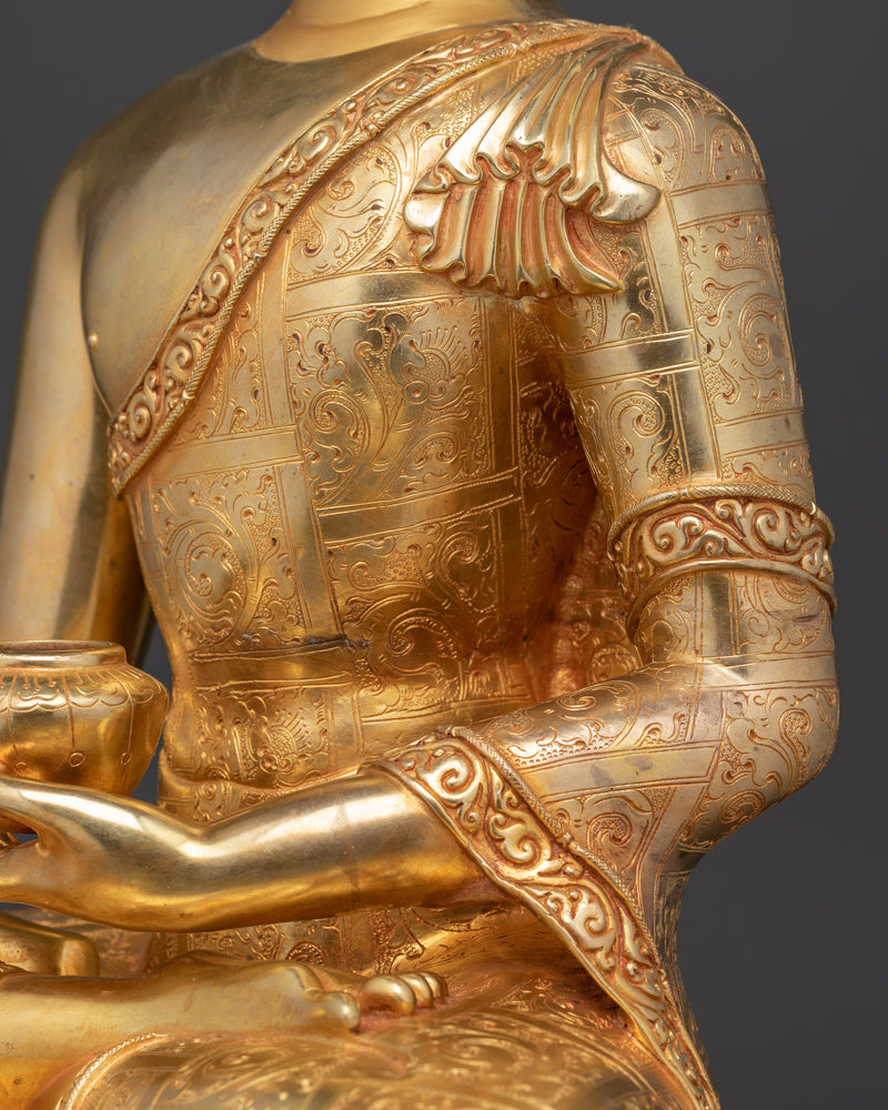 Gold gilded Shakyamuni Buddha statue| Enlightenment and Peace