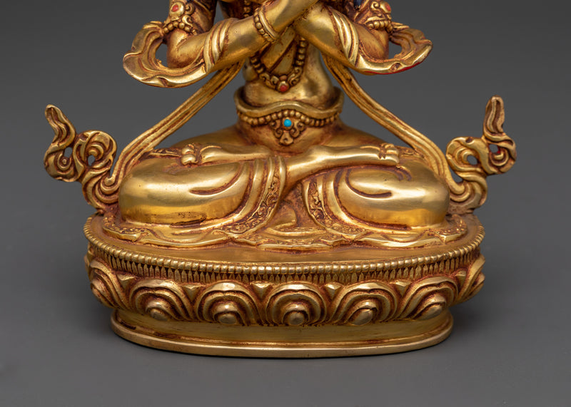 24K Gold Gilded Vajradhara | Tibetan Dorje Chang