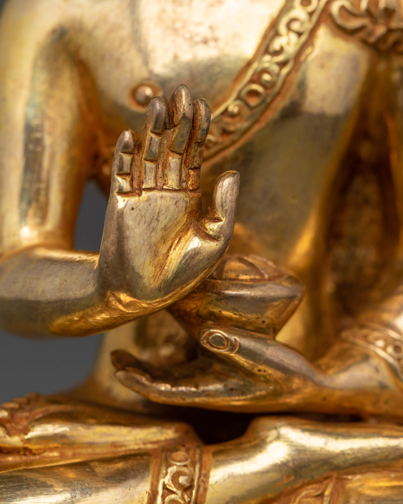 24K gold gilded Amoghasiddhi |  Embodiment and Fearlessness