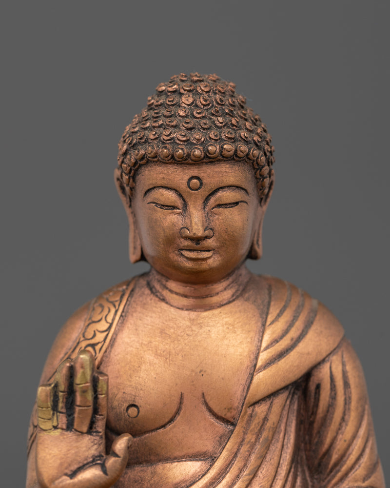 Sacred Five Buddha Set Figurine | Handcrafted Copper Statues