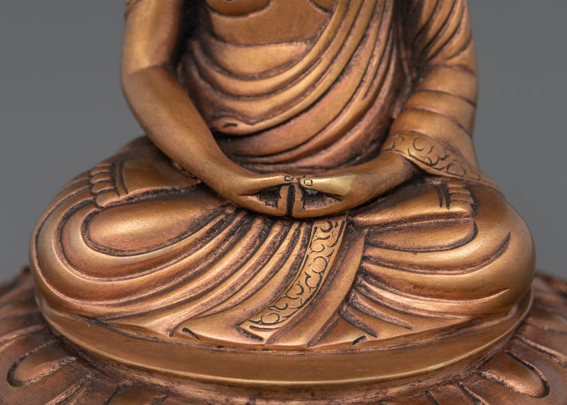 Sacred Five Buddha Set Figurine | Handcrafted Copper Statues