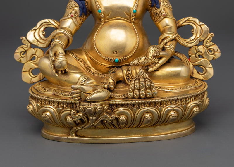 The Guardian of Wealth and Prosperity | 24k Gold Gilded Dzambhala Statue