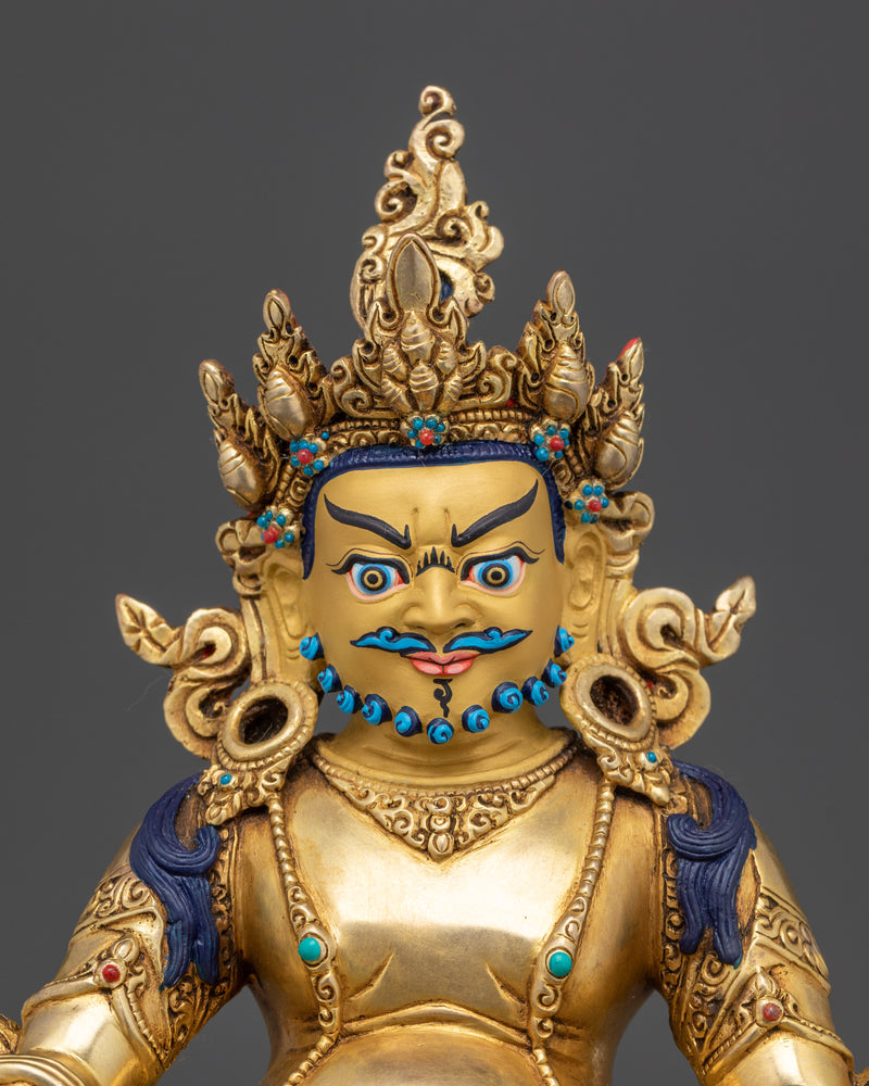 The Guardian of Wealth and Prosperity | 24k Gold Gilded Dzambhala Statue