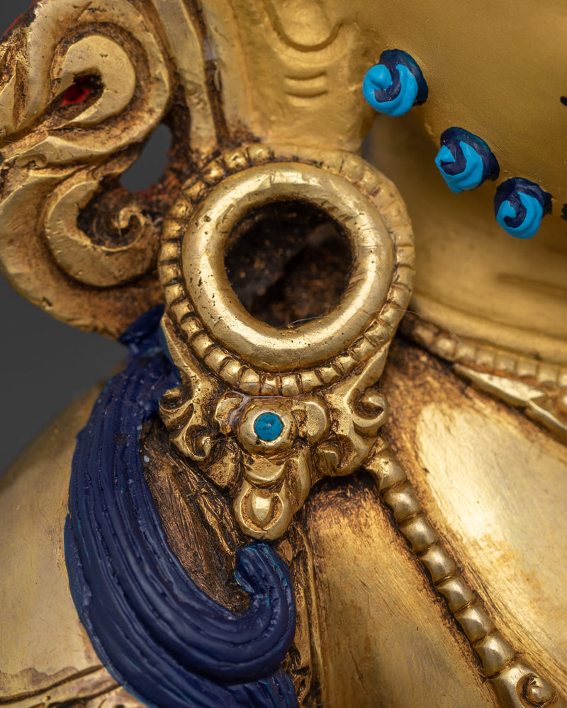 The Guardian of Wealth and Prosperity | 24k Gold Gilded Dzambhala Statue