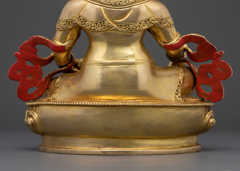 The Guardian of Wealth and Prosperity | 24k Gold Gilded Dzambhala Statue