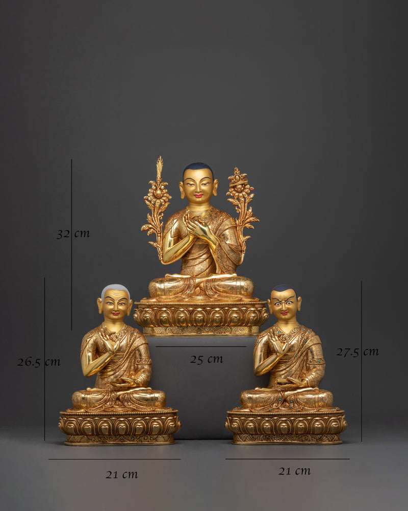 Tsongkhapa with Disciples Statue Set | The Great Scholar and Spiritual Master