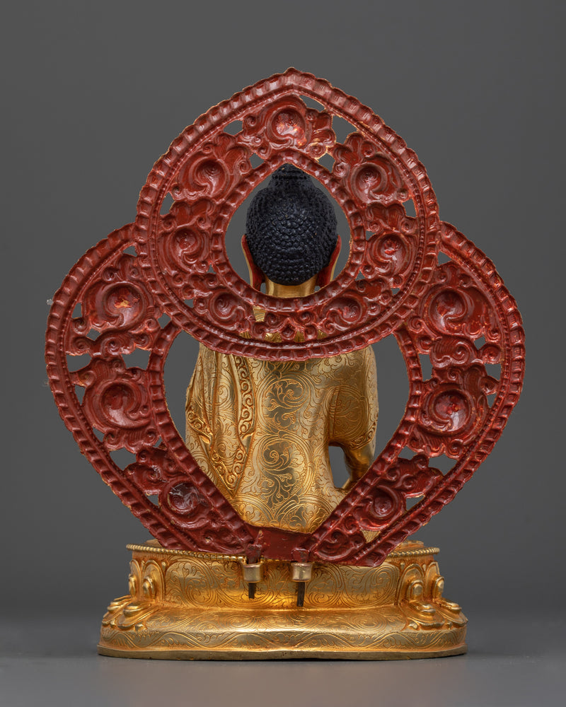 The Enlightened One and Spiritual Guide | Shakyamuni Buddha Gilt Statue