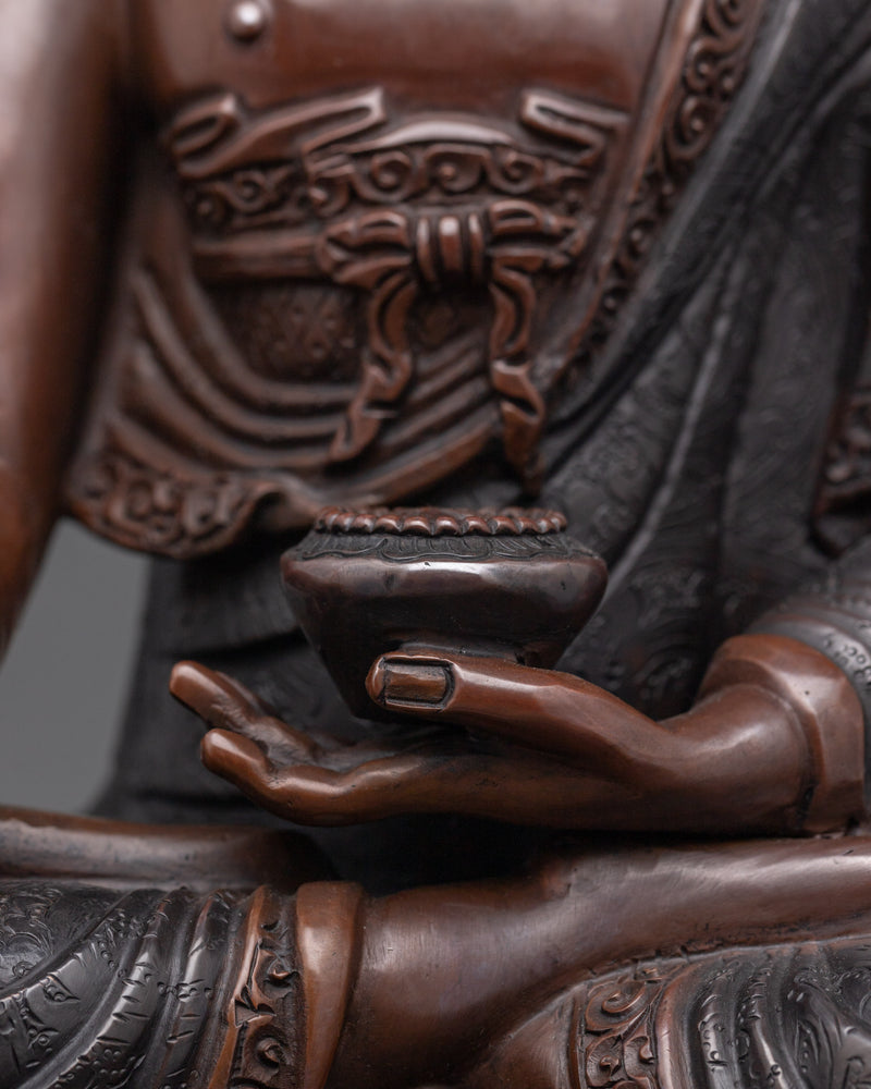 The Enlightened Teacher and Embodiment of Peace | Shakyamuni Buddha Oxidized Statue