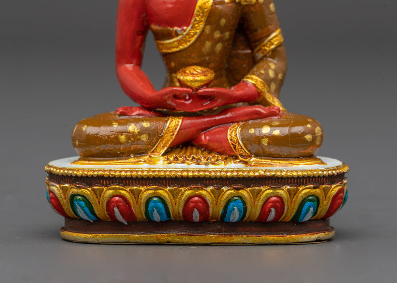 Amitabha Buddha in Meditation Posture | Gold Electroplated Statue