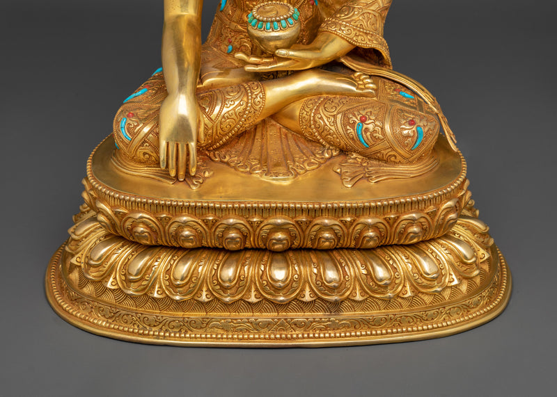 Shakyamuni Buddha Founder of Buddhism Statue | 22.4 Inches Hand Carved Masterpiece