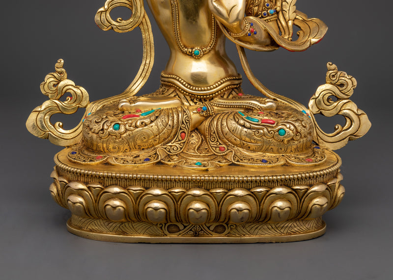 Wisdom Bodhisattva Manjushri Sculpture | Nepalese Traditional Artwork