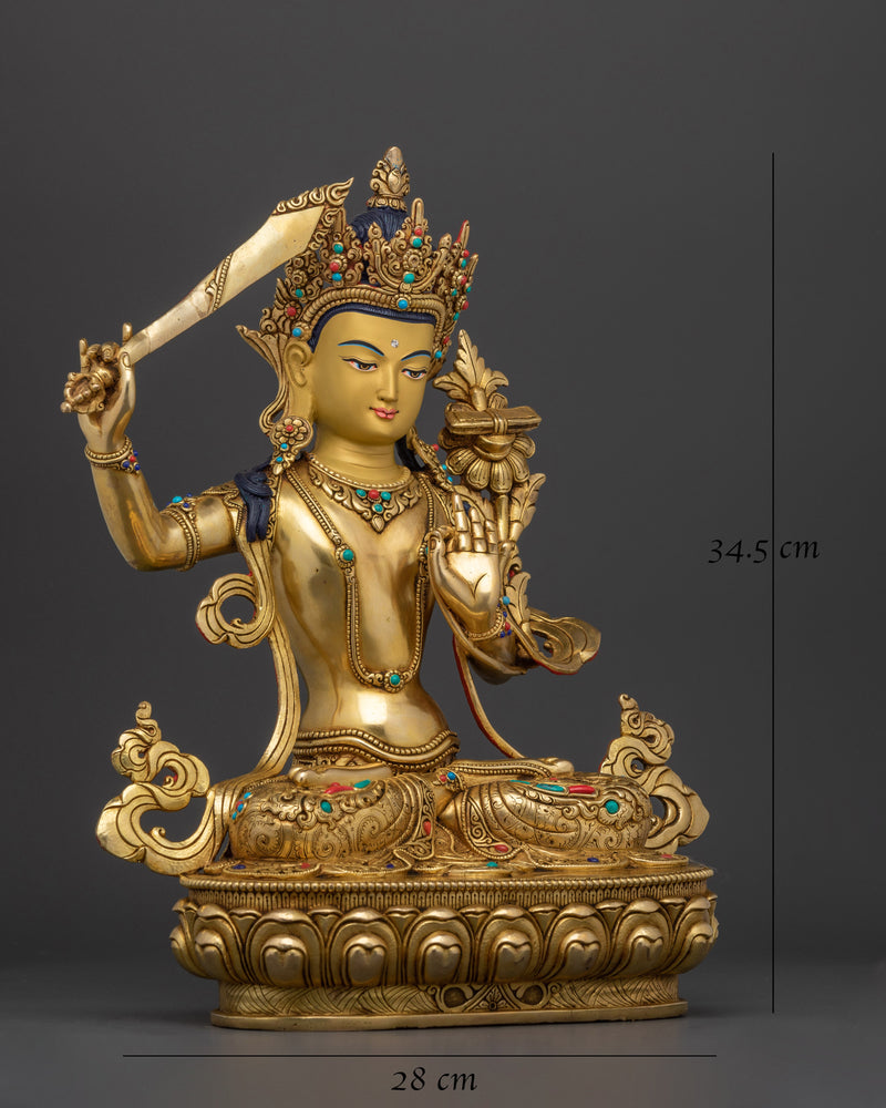 Wisdom Bodhisattva Manjushri Sculpture