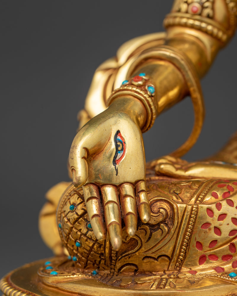 Traditional Statue of White Tara | Nepalese hand-crafted Artwork