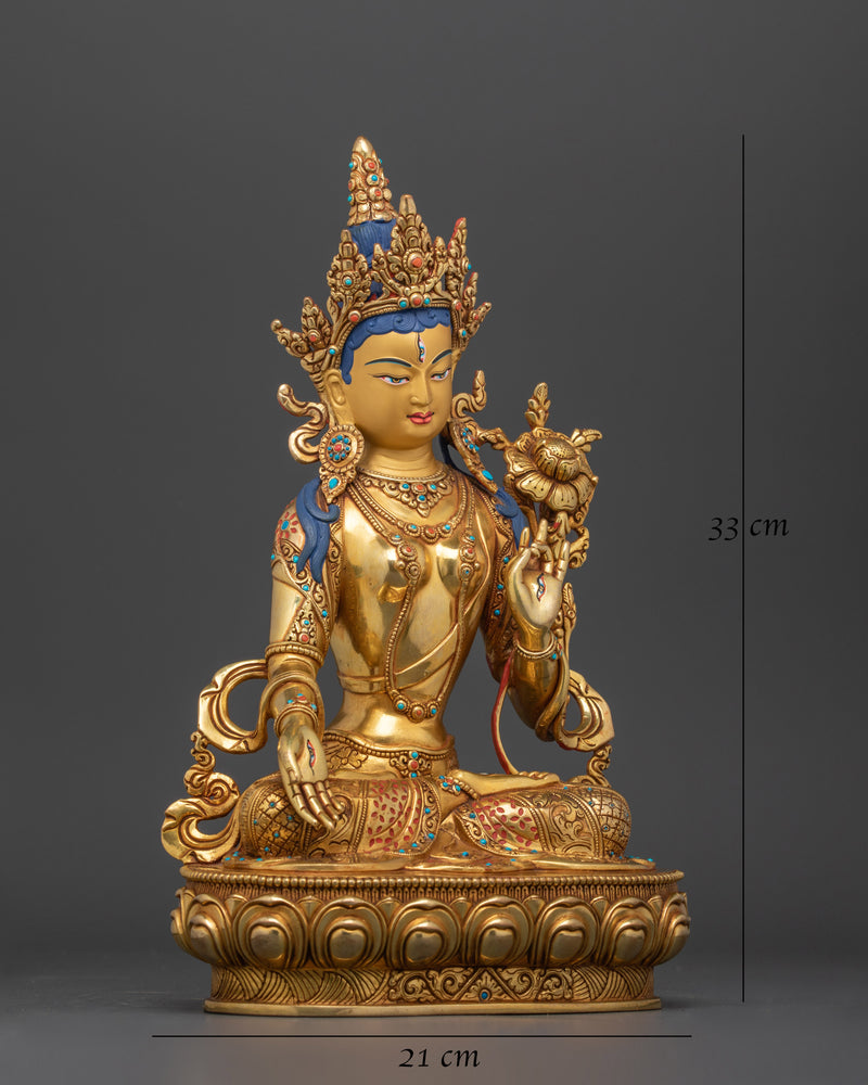 Traditional Statue of White Tara | Nepalese hand-crafted Artwork