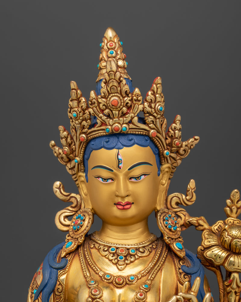 Traditional Statue of White Tara | Nepalese hand-crafted Artwork