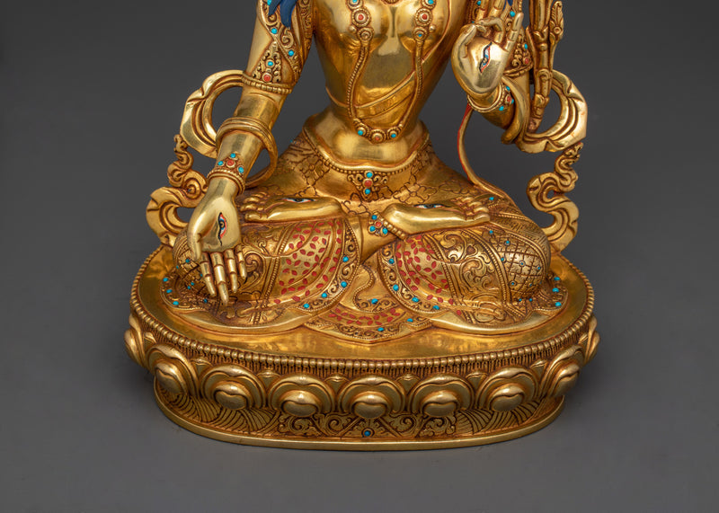 Traditional Statue of White Tara | Nepalese hand-crafted Artwork